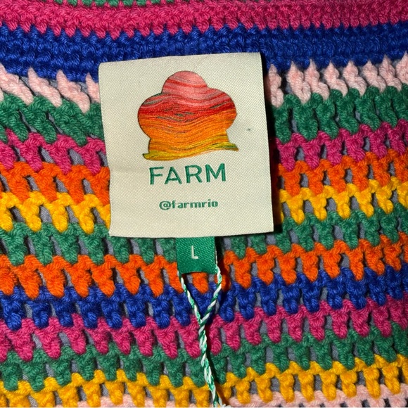 Farm RIO Multi Stitches Crochet Blouse Size L - Picture 9 of 14